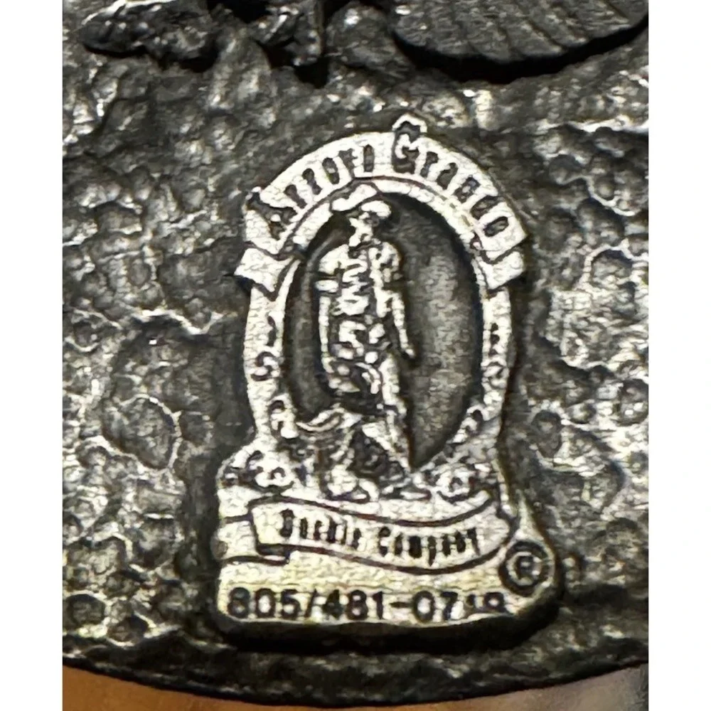 Vintage Bald Eagle Pewter Arroyo Grande Belt Buckle Navajo Aztec Zuni USA Made